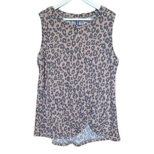 Leopard print twist tank